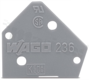 Złącza Akcesoria; 236-100; WAGO; Grey; 8; Yes