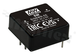 Converter DC/DC; 6W; 9-75V; 3.3V; 0-1500mA