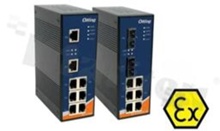 ATEX Unmanaged Ethernet switch with 6x10/100Base-T(X) and 2x100Base-FX; multi-mode; SC; 2km/1310nm; 12...48VDC; oper. temperature: operating temperature -40+70 deg.C; DIN
