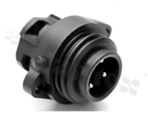 Gniazdo ECOMATE seria C016, 4-stykowe (3+PE), męskie, proste, 16A, 400V, kabel: 0.75-2.5mm2( AWG18-14), styki złocone, lutowane, IP65/67