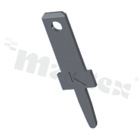 Flat terminal; male; 2.8x0.5mm; THT; tinned brass