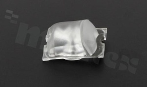 Lens for LED high power; angle: asymmetric; Number of LEDs: 1; Dimensions: 20x16mm; Height: 8.3mm; meterial: PMMA; Fastening: tape; pin; screw