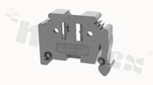 Screwless end stop; 10 mm wide; for DIN-rail 35 x 15 and 35 x 7.5; gray