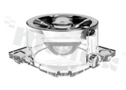 Lens for LED high power; mid power; angle: 11 do 26 degrees ; Number of LEDs: 1; Dimensions: 12.5x12.5mm; Height: 6mm; material: PC; Fastening: screw