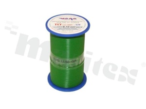 Single wire TLY/LIY; with copper multi-strand; green; cross section 0.12mm2; AWG 26; 300V; -40+105 deg.C; 50m.