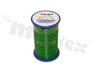 Single wire TLY/LIY; with copper multi-strand; green; cross section 0.22mm2; AWG 24; 300V; -40+105 deg.C; 50m.