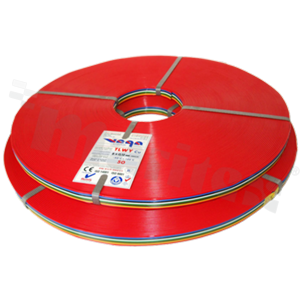 Flat ribbon cable TLWY; with 8 separately insulated copper wires; cross section 0.12mm2; AWG 26; 300V; -40+105 deg.C; 50m.