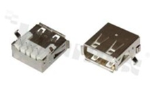 Markowe gniazdo; 1 x port typu A; USB 2.0; kątowe; biały izolator