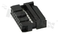 IDC connector; pitch 2.54mm; 20-contacts; female; for ribbon cable AWG#26-#28