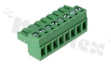 Pluggable terminal block; 5.08mm pitch; 8-ways; female; for wire 2.50mm2(28-12AWG); wire insertion direction same as plug-in direction; p.bronze contacts; brass cage; UL 300V/15A