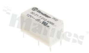 Electromagnetic relay; contact rating current 6A; coil voltage 12VDC; 1 changeover contact (1C); coil power 200mW; 3A/30VDC; 6A/230VAC
