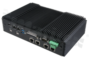 Bezwentylatorowy komputer przemysłowy; Celeron 3955U/Core i3/i5/i10; RAM: do 16GB; 2xCOM; 4xUSB; 6xLAN; GPIO; 2xSIM; SMBus; Audio; SATA; mPCIe; M.2 Key B; TPM 2.0; temp. pracy: -20+60C; 12/24VDC
