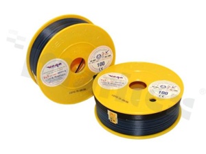 Przewód pojedynczy LGY/H05V-K; z wielodrutową miedzianą żyłą; czarny/niebieski; przekrój 0.75mm2; AWG 18; 500V; -40+105 st.C; 100m.