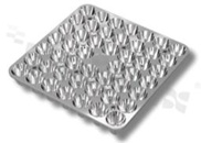 Reflector for LED high power; angle: 18 degrees ; Number of LEDs: 48; Dimensions: 144.98x144.98mm; Height: 21mm; material: PC; aluminium; Fastening: screw