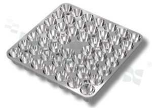 Reflector for LED high power; angle: 18 degrees ; Number of LEDs: 48; Dimensions: 144.98x144.98mm; Height: 21mm; material: PC; aluminium; Fastening: screw