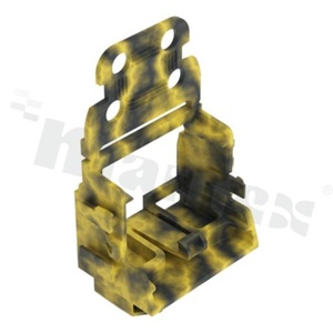 Adapter; for 10-wire connectors from 221 series; 4mm2; for din-rail TS15;dark grey-yellow