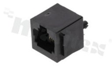 Socket RJ45; 8-contacts; THT; top entry; size 8; 6u" Au