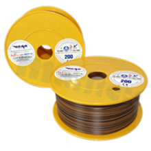 Przewód pojedynczy LGY/H05V-K; z wielodrutową miedzianą żyłą; brązowy/czarny; przekrój 0.35mm2; AWG 22; 500V; -40+105 st.C; 200m.
