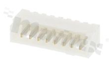 Header for PCB; pitch 1.25mm; 8-contacts; THT; male; top entry; 125V/1A