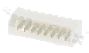 Header for PCB; pitch 1.25mm; 8-contacts; THT; male; top entry; 125V/1A