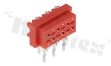 Low profile PCB connector; pitch 1.27mm; 6-contacts; THT; female; side entry