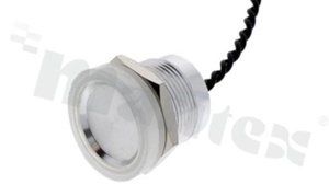 Piezoelectric switch; monostable; 19mm; cable; aluminium; IP69K.