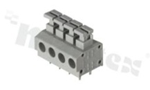 PCB terminal block; pitch 5.00mm; 4-ways; side entry; range wire 0.2-1.5mm2 (AWG 28-12); spring-loaded; orange; UL 300V/10A, TUV 250V/10.5A