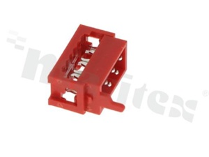 Low profile IDC connector; pitch 1.27mm; 8-contacts; male; flat cable AWG#26-#28; 1.5A 230V AC/DC