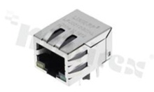 Socket RJ45; 8-contacts; THT; side entry; shielded; size 8; 6u" Au