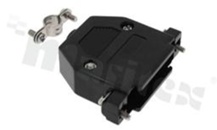 Plastic hood for 25-pole D-Sub connector; black