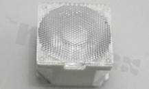 Soczewka do diod LED high power; kąt rozsyłu: 28 do 30 stopni FWHM; ilość diod: 1; rozmiar: 22x22mm; wysokość: 13.2mm; rodzaj materiału: PC; sposób mocowania: taśma