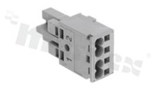 Gniazdo WAGO 770-242, Push-in CAGE CLAMP 4mm2 25A 2P kodowanie B, 1 2 szare