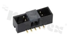 Full shrouded header for PCB; pitch 2.54mm; 34-contacts; SMD; male; top entry