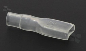Insulation sleeve for flat connector 6.3mm; for wire OD=3.5mm;; L=25mm; W=7.8mm;; transparent