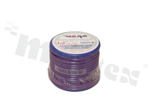 Przewód pojedynczy LGY/H05V-K; z wielodrutową miedzianą żyłą; fioletowy; przekrój 1.50mm2; AWG 16; 500V; -40+105 st.C; 10m.