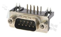 Male D-Sub Connector; 9-pins; right angle