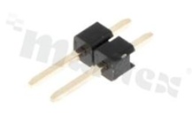 Listwa stykowa do PCB; w rastrze 2.54mm; 1x2 styków; montaż: THT; męska; prosta; jednorzędowa