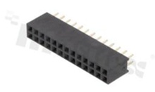 Pin Header; pitch 2.54mm; 2x13 pins; assembly: THT; female; straight; double row