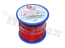 Przewód pojedynczy LGY/H05V-K; z wielodrutową miedzianą żyłą; czerwony; przekrój 0.35mm2; AWG 22; 500V; -40+105 st.C; 25m.