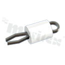Punkt testowy; 0.25x0.51mm; brąz fosforowy; srebrzony; biały; THT
