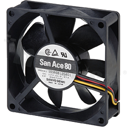 Wentylator; DC; 24VDC; 80x80x25mm; 1.03m3/min; 29.0dB.