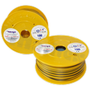 Przewód pojedynczy LGY/H05V-K; z wielodrutową miedzianą żyłą; żółty/czarny; przekrój 1.00mm2; AWG 17; 500V; -40+105 st.C; 100m.