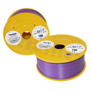 Przewód pojedynczy LGY/H05V-K; z wielodrutową miedzianą żyłą; fioletowy; przekrój 1.00mm2; AWG 17; 500V; -40+105 st.C; 100m.