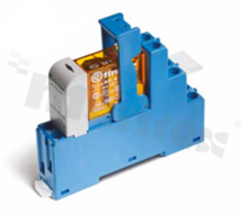 Interface relay; electromagnetic; contact rating current 16A; coil voltage 12VDC; 1 changeover contact SPDT; coil power 0.5W; 16A/250VAC, 16A/24VDC; screw terminals; DIN-Rail