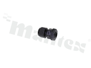 Dławica kablowa M12; nylonowa; M20x1,5  3- 6,5mm;flat O-ring; z nakrętką; czarna
