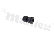 Dławica kablowa M12; nylonowa; M20x1,5 3- 6,5mm;flat O-ring; z nakrętką; czarna