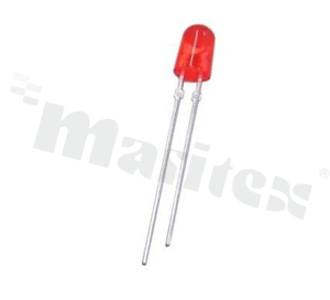 Dioda LED C566C-RFE; Oval 5.2x4.6mm; czerwona; 619-624 nm; CV0W0BB1 2130-4180 mCd; dyfuzyjna; 70x35 stopni; bez stoperów