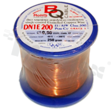 Insulated winding wire; with one layer of enamel insulation; diameter 0.90mm; SWG 20; -65+200 deg.C; 45m; 250g.