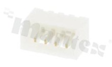 Header for PCB; pitch 1.25mm; 4-contacts; THT; male; top entry; 125V/1A