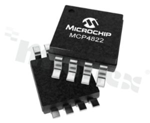 Przetworniki cyfrowo-analogowe – DAC; MICROCHIP; MCP4822T-E/MS; SPI, Serial; 2.7 V - 5.5 V; 2; 12